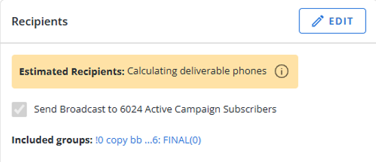 recepients information